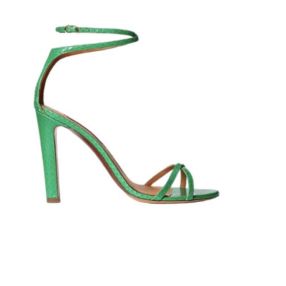 Ralph Lauren Collection Ardelisa Ayers Snakeskin Sandal Sz 39 green - Picture 5 of 12